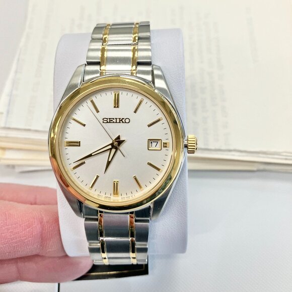 Men's Seiko Gold And Silver Stainless SteelWatch